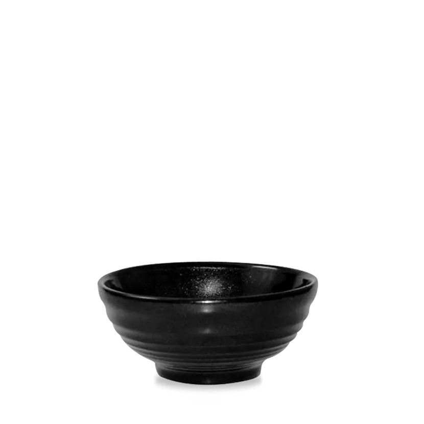 Metallic Black Ripple Snack Bowl 280ml 12/box