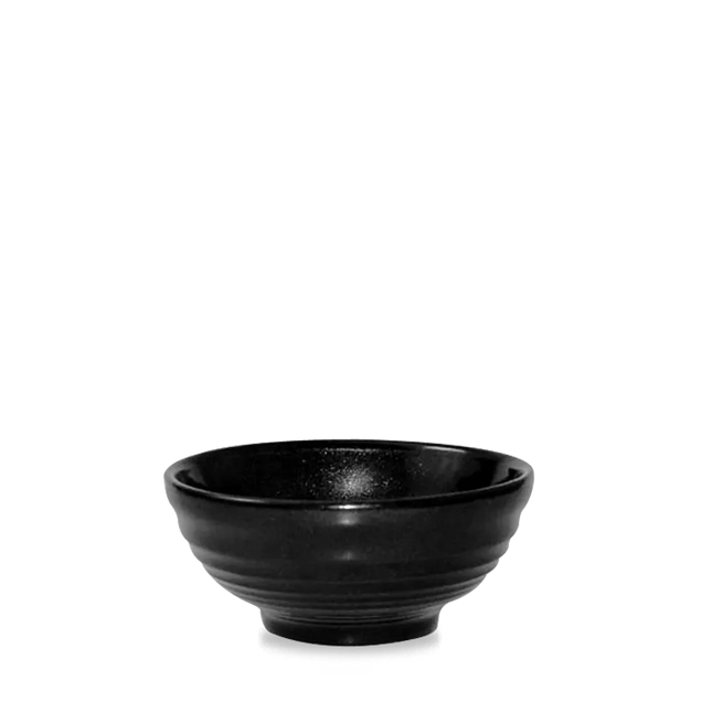Metallic Black Ripple Snack Bowl 280ml 12/box