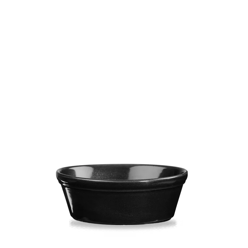 Metallic Black Round Pie Dish 5.25" 12/box