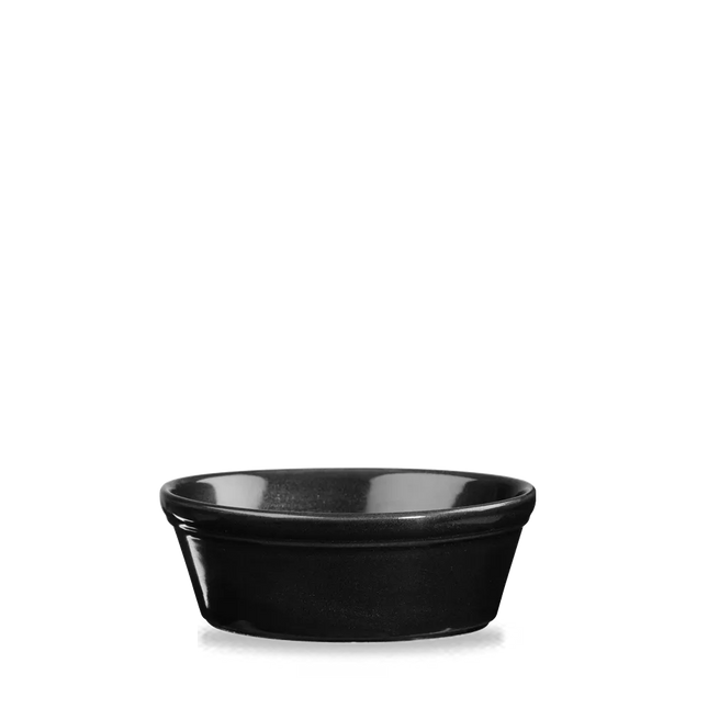Metallic Black Round Pie Dish 13.5cm 12/box