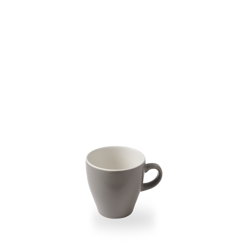 Churchill Grey Tulip Cup 450 ml – grote porseleinen koffiekop in tulpvorm – grijs – set van 6 – APS Glass & Bar Supply