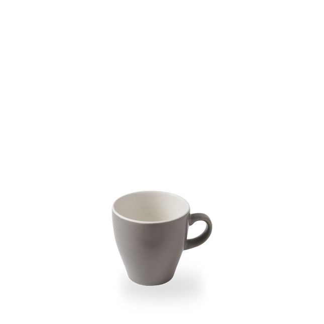 Churchill Grey Tulip Cup 450 ml – grote porseleinen koffiekop in tulpvorm – grijs – set van 6 – APS Glass & Bar Supply