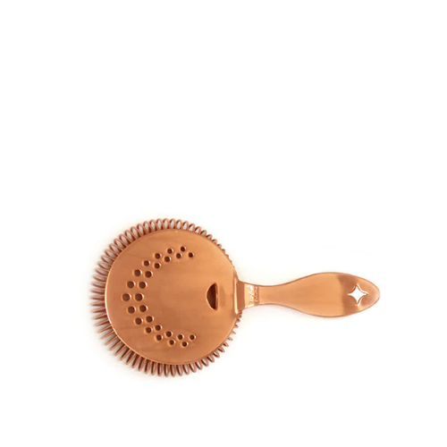 Bonzer heritage sprung julep strainer copper plated