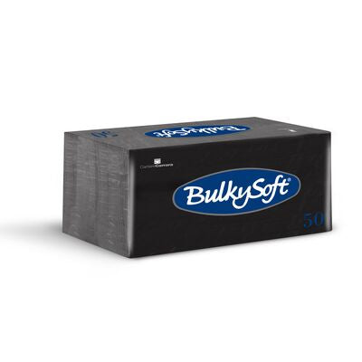 Bulkysoft Napkins 38x38 cm 1/8 Point to Point Black 800/set