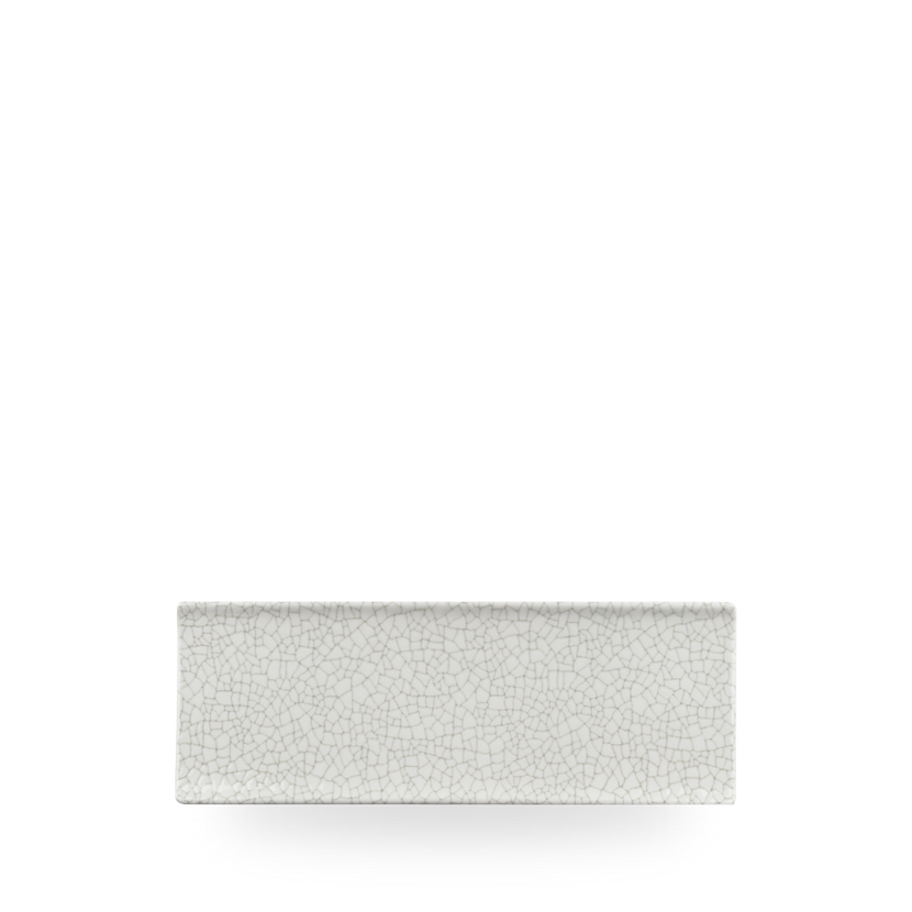 Viana Charcoal Grey Tasting Tray 25 x 9 cm – rechthoekig porselein met Viana-reliëf – Churchill – set van 6

