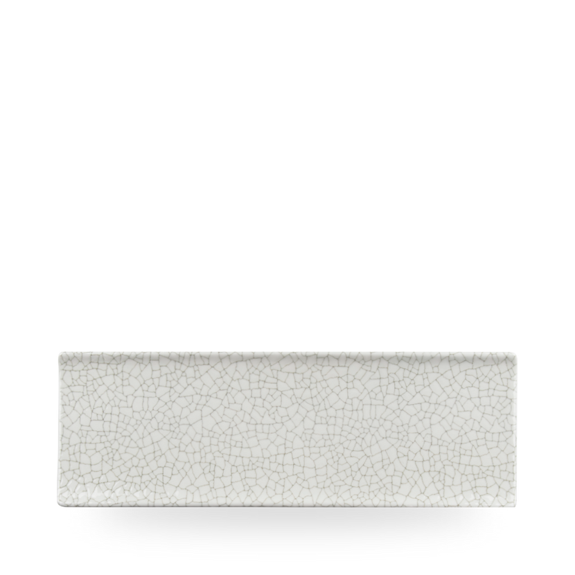 Viana Charcoal Grey Tasting Tray 33 x 11 cm – porseleinen serveertray met tegelreliëf – Churchill – 6 stuks

