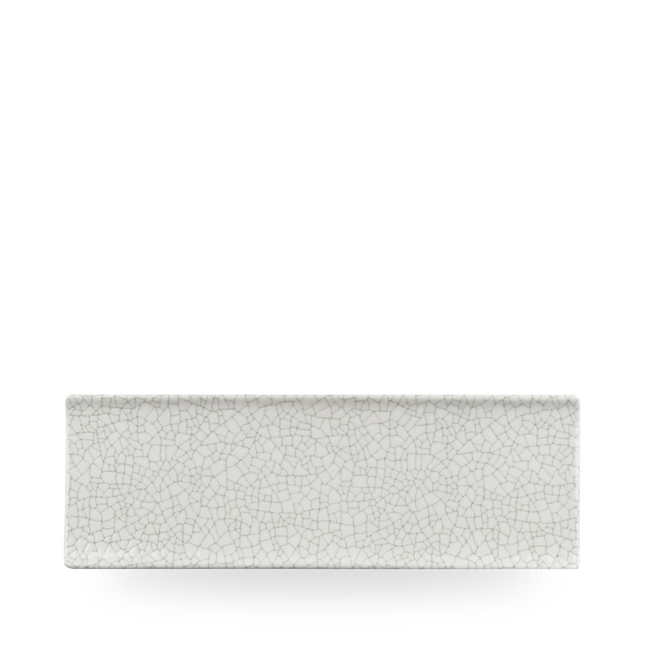 Viana Charcoal Grey Tasting Tray 33 x 11 cm – porseleinen serveertray met tegelreliëf – Churchill – 6 stuks

