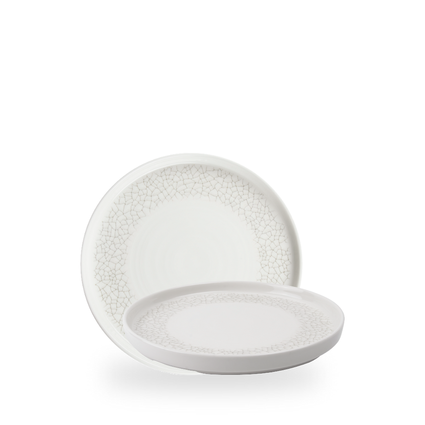 Viana Charcoal Grey Walled Plate 21 cm – porseleinen bord met opstaande rand

