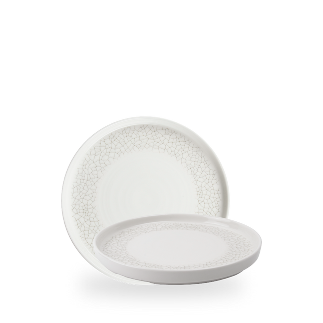 Viana Charcoal Grey Walled Plate 21 cm – porseleinen bord met opstaande rand

