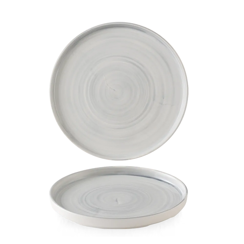 Stonecast Canvas Gray Walled Plate 21 cm 6/box