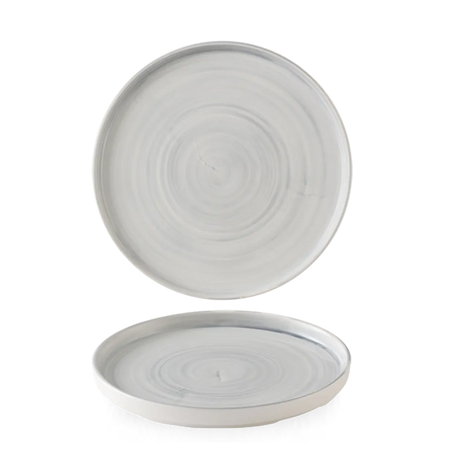 Stonecast Canvas Gray Walled Plate 21cm 6/box