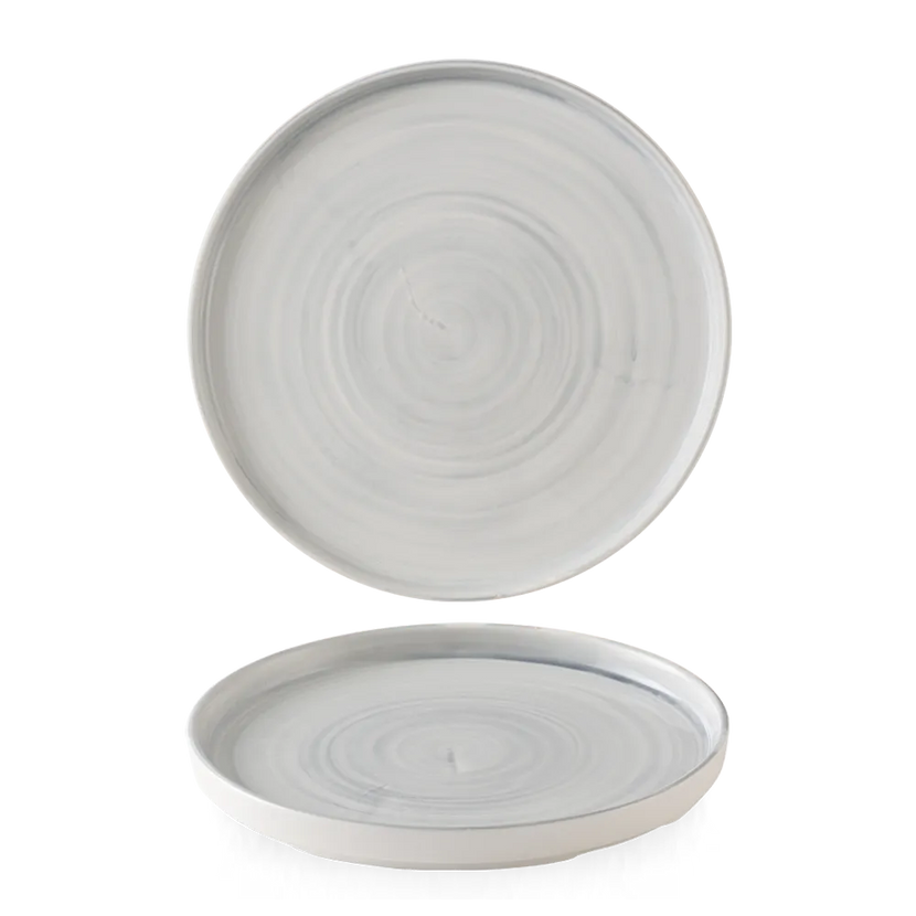 Stonecast Canvas Grey Walled Plate 26 cm 6/box