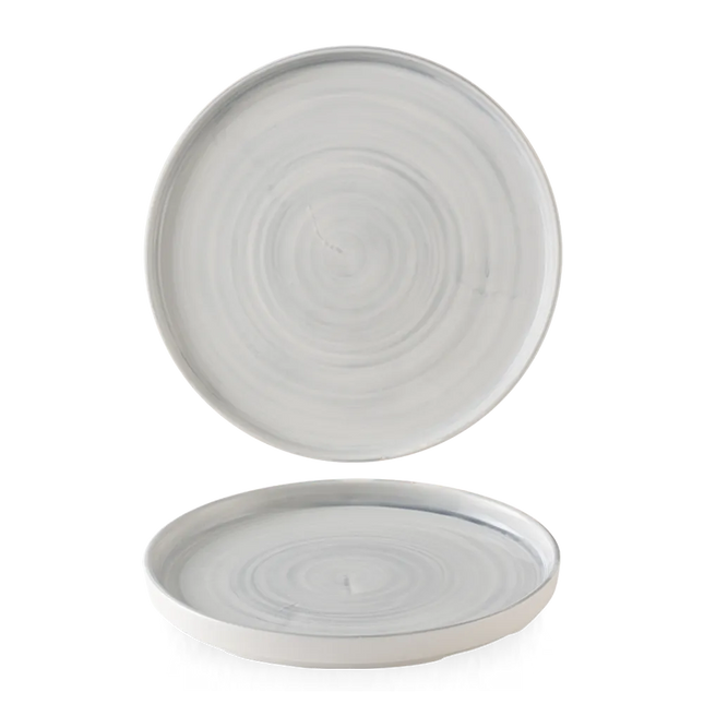 Stonecast Canvas Gray Walled Plate 26cm 6/box
