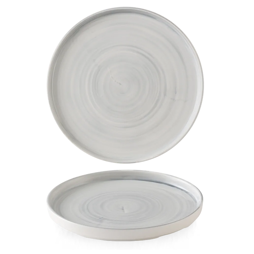 Stonecast Canvas Grey Walled Plate 28 cm 6/box