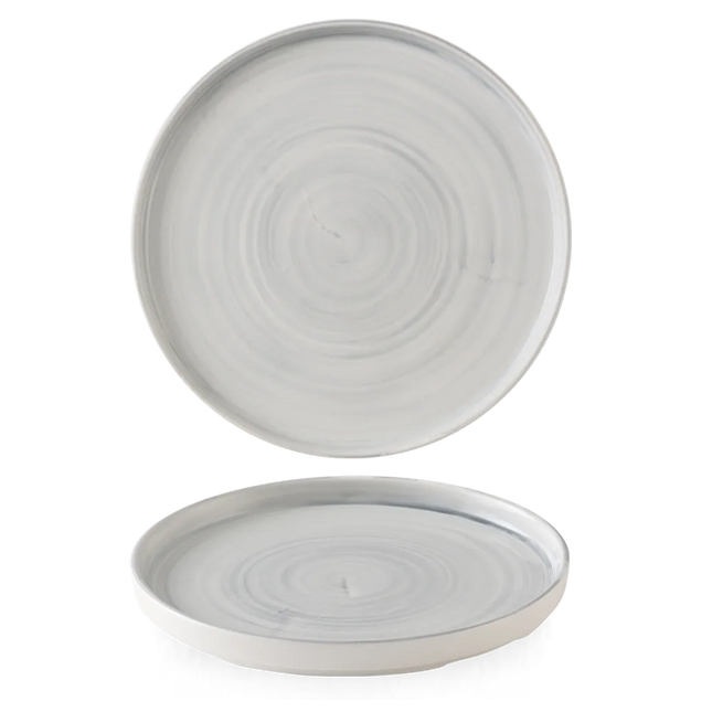 Stonecast Canvas Gray Walled Plate 27.5cm 6/box
