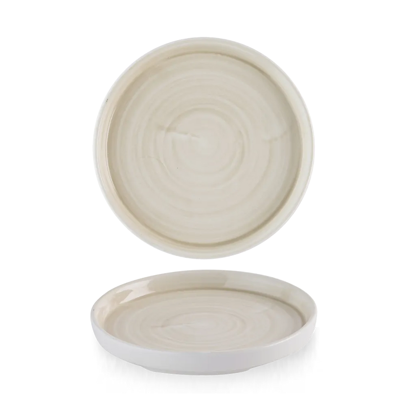 Stonecast Canvas Natural Walled Plate 15,7cm 6/box