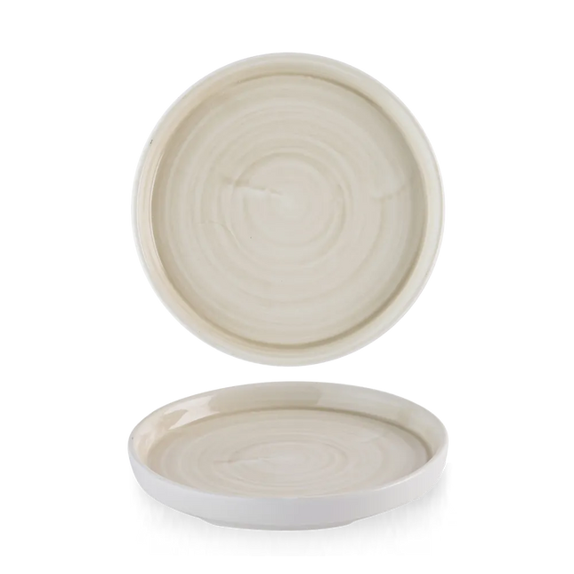 Stonecast Canvas Natural Walled Plate 15.7cm 6/box