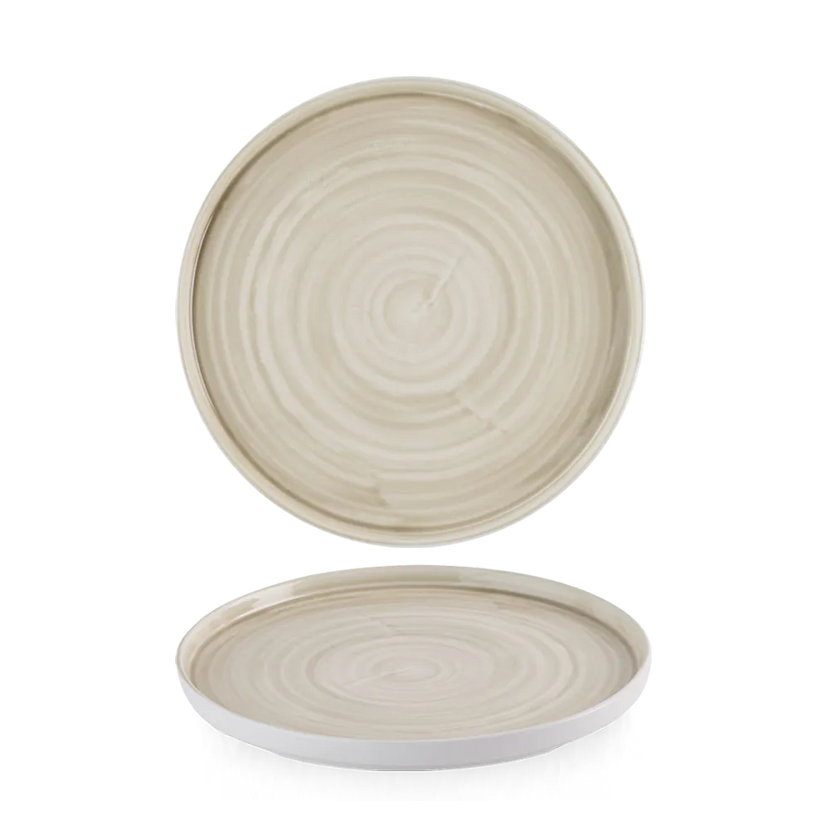 Stonecast Canvas Natural Walled Plate 21cm 6/box