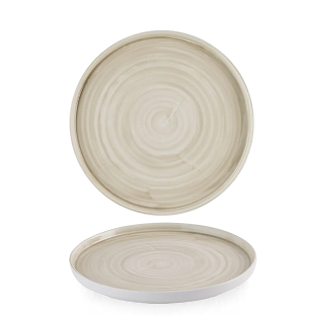 Stonecast Canvas Natural Walled Plate 21cm 6/box