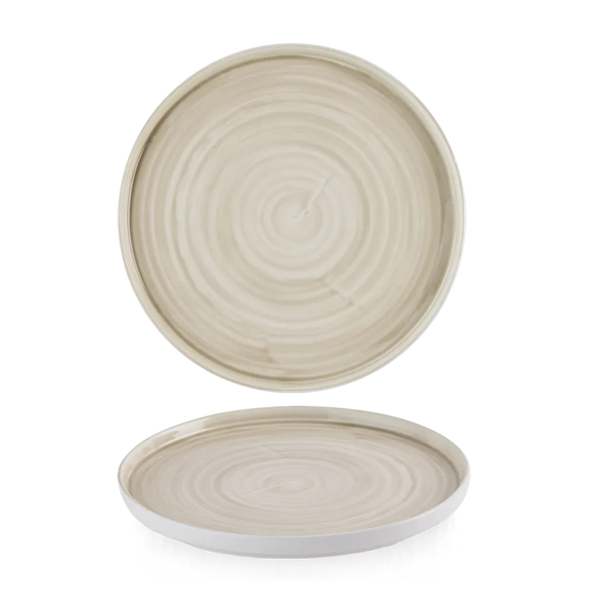 Stonecast Canvas Natural Walled Plate 26cm 6/box