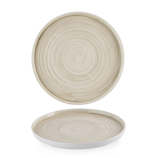Stonecast Canvas Natural Walled Plate 26cm 6/box