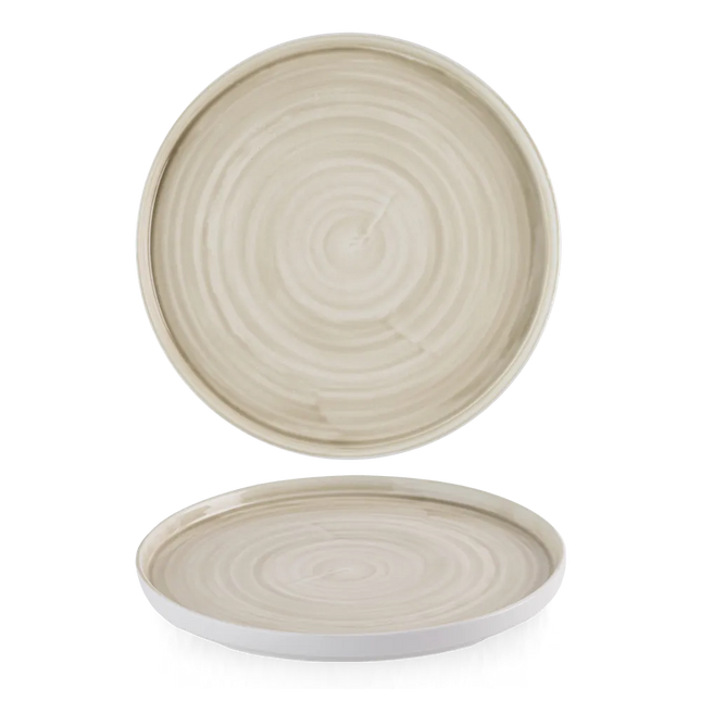 Stonecast Canvas Natural Walled Plate 27.5cm 6/box