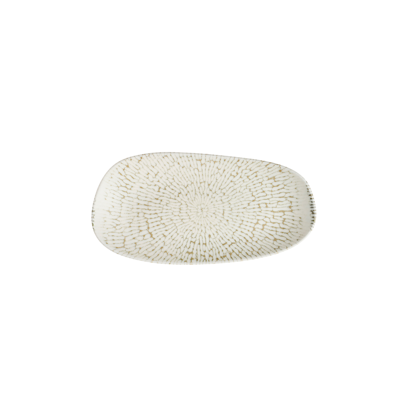 Cascade Taupe Opal Organic Oblong Plate 35 x 15 cm 12/box