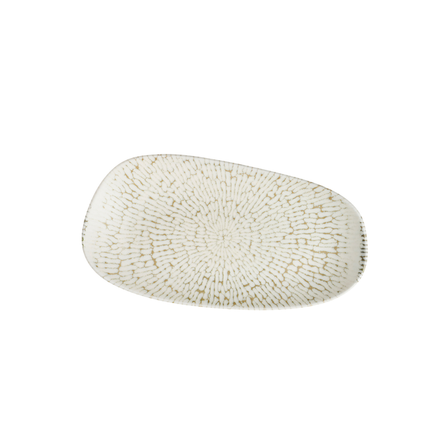 Cascade Taupe Opal Organic Oblong Plate 35 x 18.5 cm 6/box