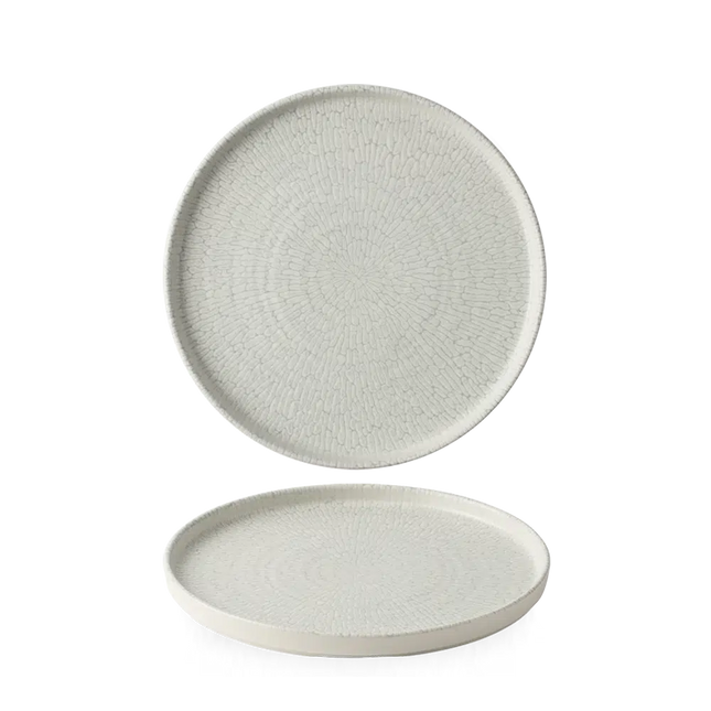 Delta Gray Walled Plate 15.7cm 6/box