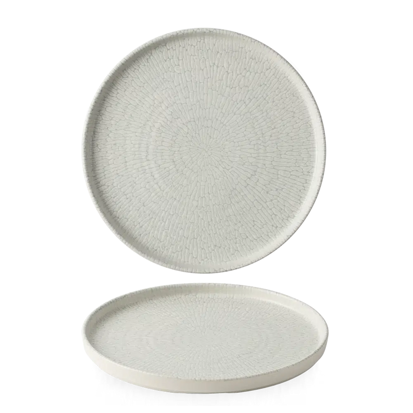 Delta Grey Walled Plate 26cm 6/box