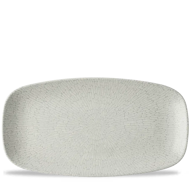 Delta Gray Oblong Plate 35.5x18.9cm 6/box