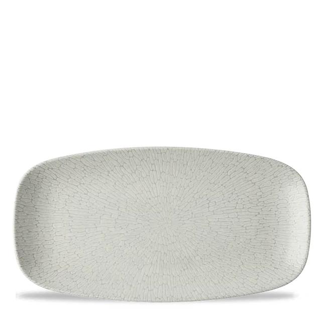 Delta Gray Oblong Plate 29.8x15.3cm 12/box