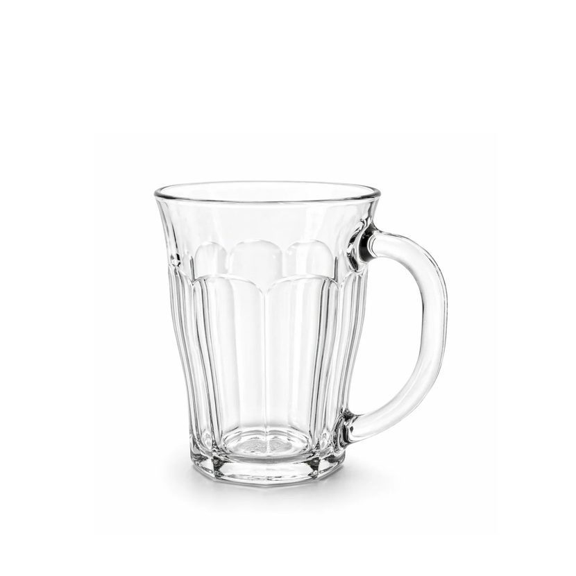 Duralex Picardie mok 480 ml – gehard glazen mok met oor voor koffie en thee