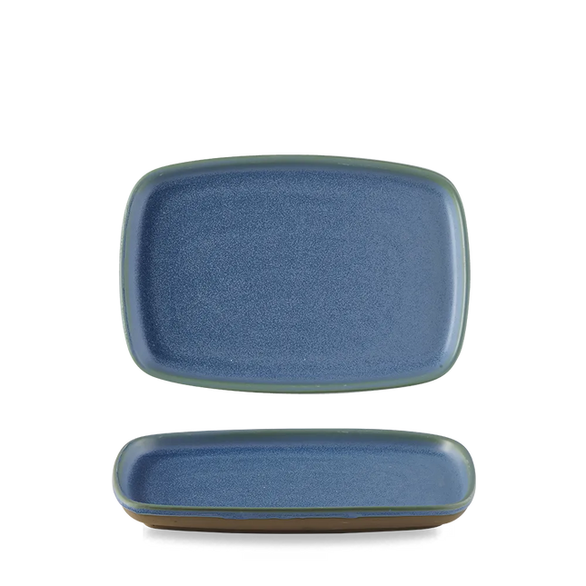 Emerge Oslo Blue Oblong Plate 22x15cm 6/box