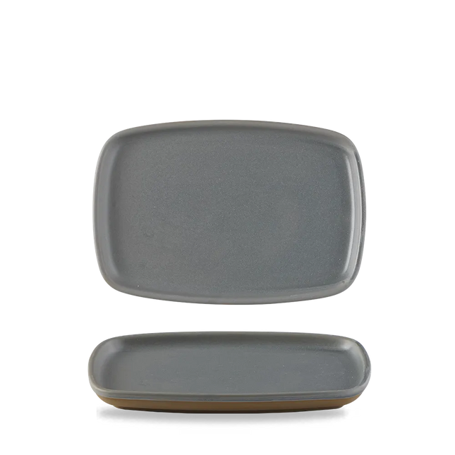 Emerge Seattle Grey Oblong Plate 22x15cm 6/box
