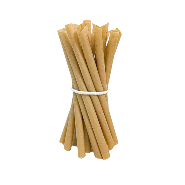 EQUO Sugarcane Cocktail Straws 8x140mm – Duurzame suikerriet rietjes biologisch afbreekbaar (2000 stuks) voor horeca, bars en restaurants.