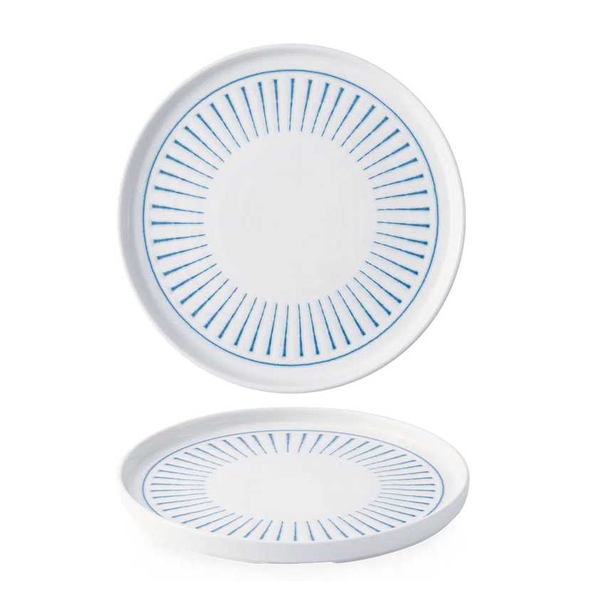 Era Blue Walled Plate 26cm 6/box