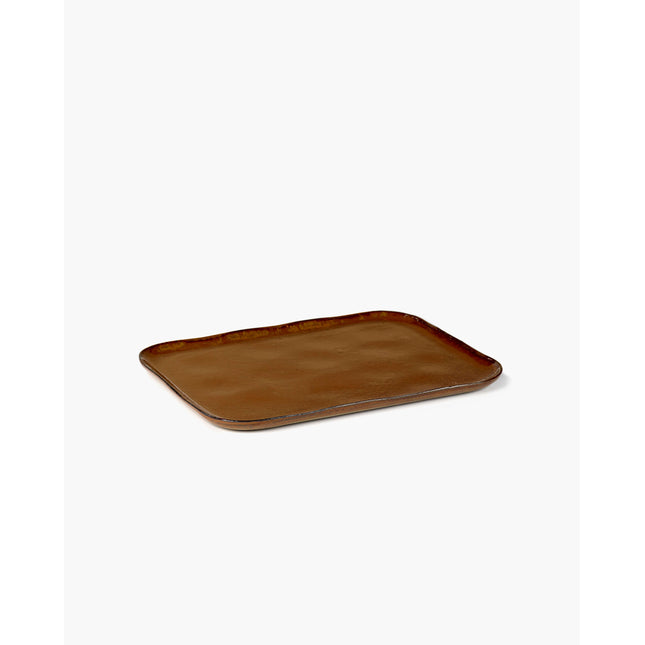 Rectangular Plate N°1 Xl Ocher/Brown 4/box