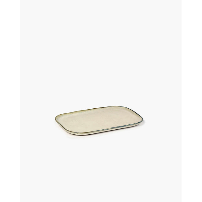 Plate Rectangular N°2 L Off White 8/box