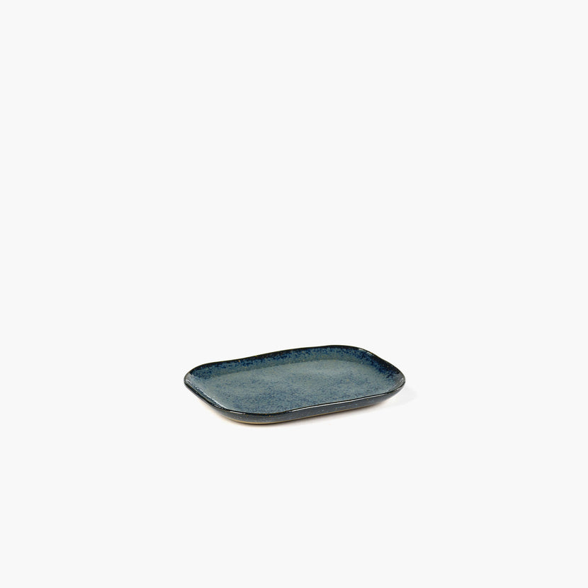 Plate Rectangular N°3 M Bleu/Grey 8/box
