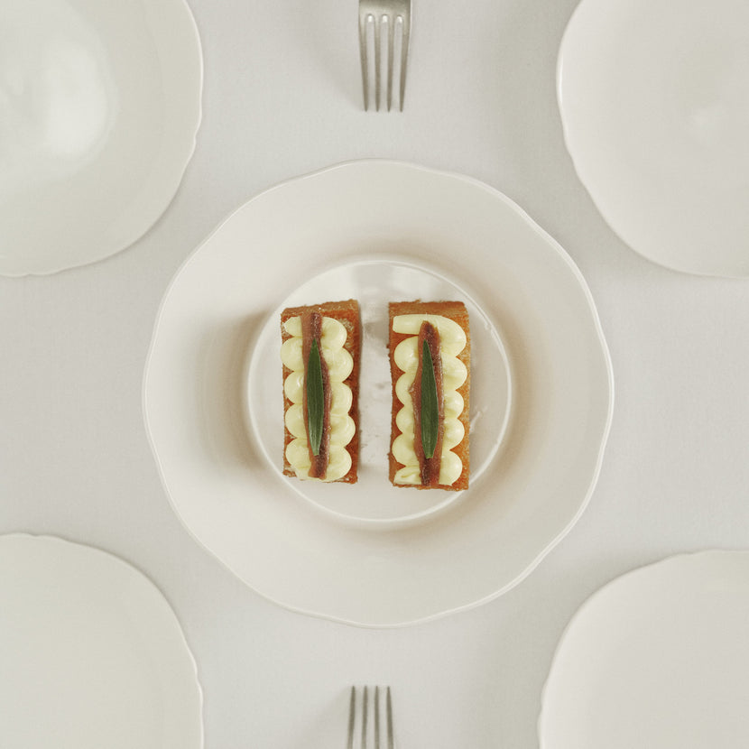 Silhouette High Side Plate L White 4/Box