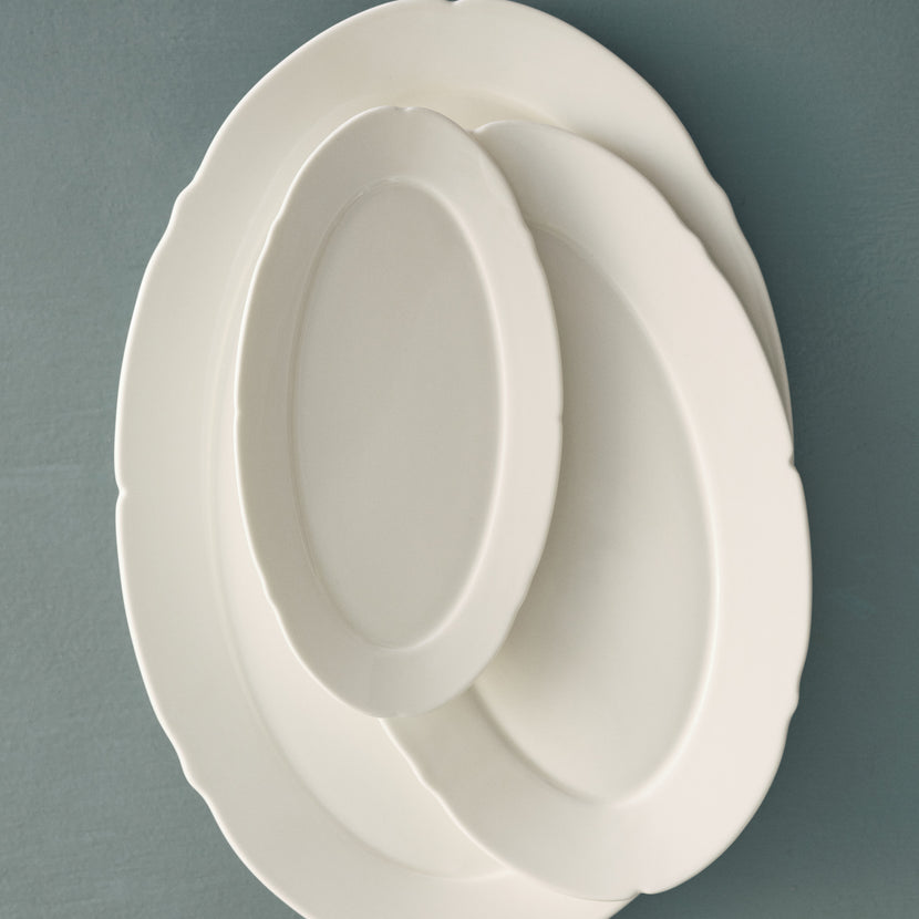 Silhouette High Oval Plate S White 2/Box