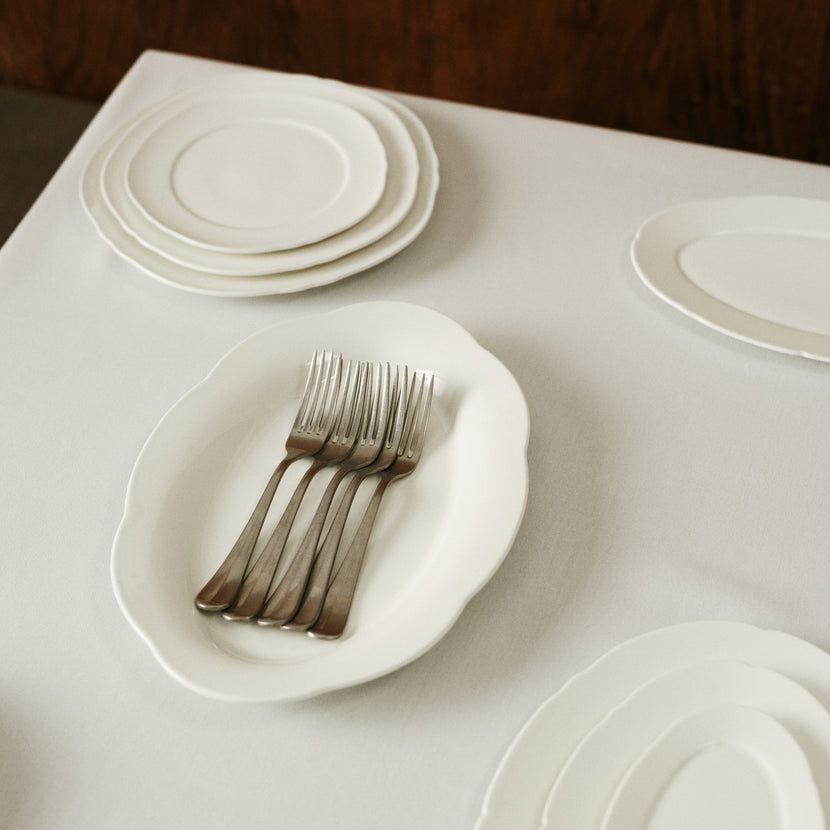 Silhouette High Oval Plate M White 2/Box