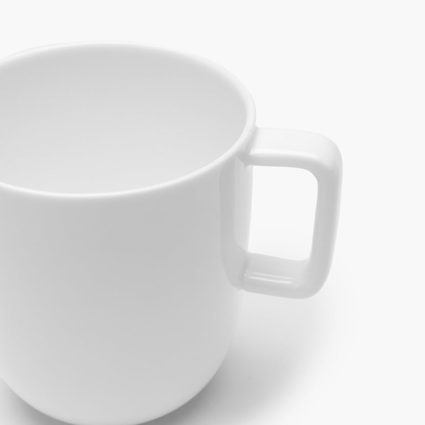 Base Tea Cup Glazed White L 10.3 W 8 H 9 cm 4/Box