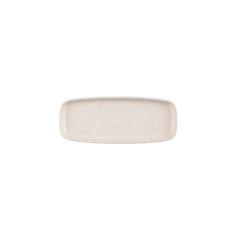 Emerge Stonecast Speckled White Rect. Plate 25,1 x 10 cm 6/box