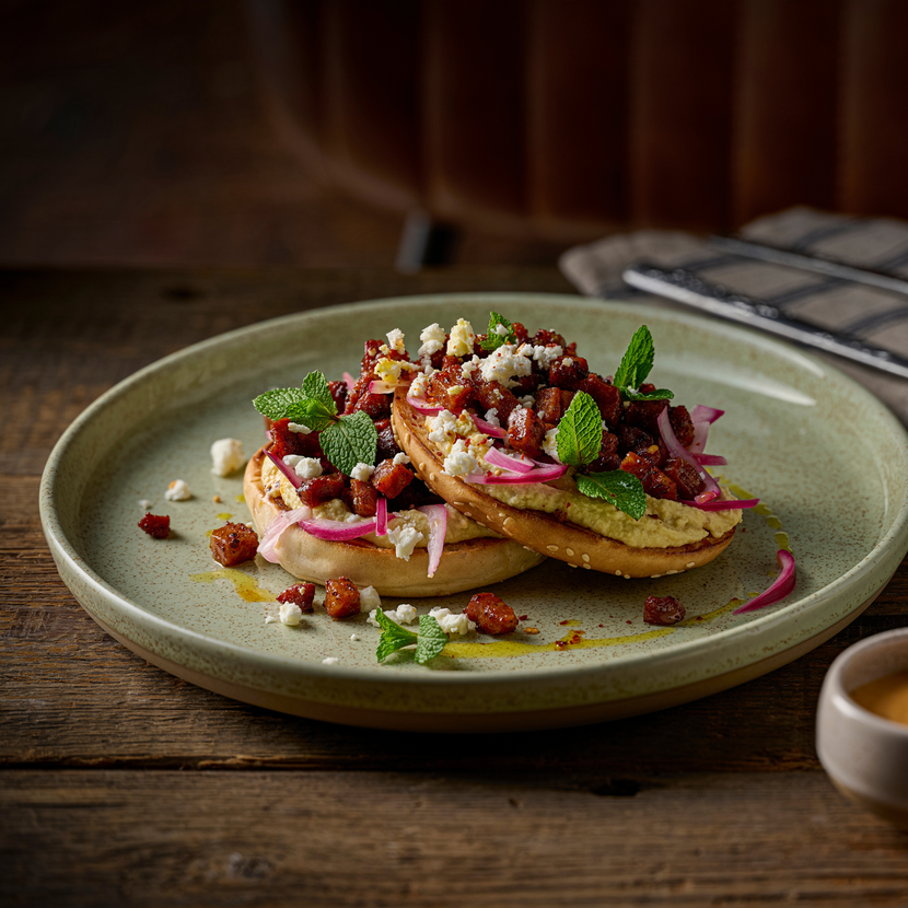 Emerge Stonecast Speckled Green Walled Plate 26 cm 6/box