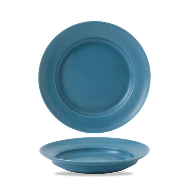 Blue Glaze Dinner Plate Footed 26.1cm 6/box