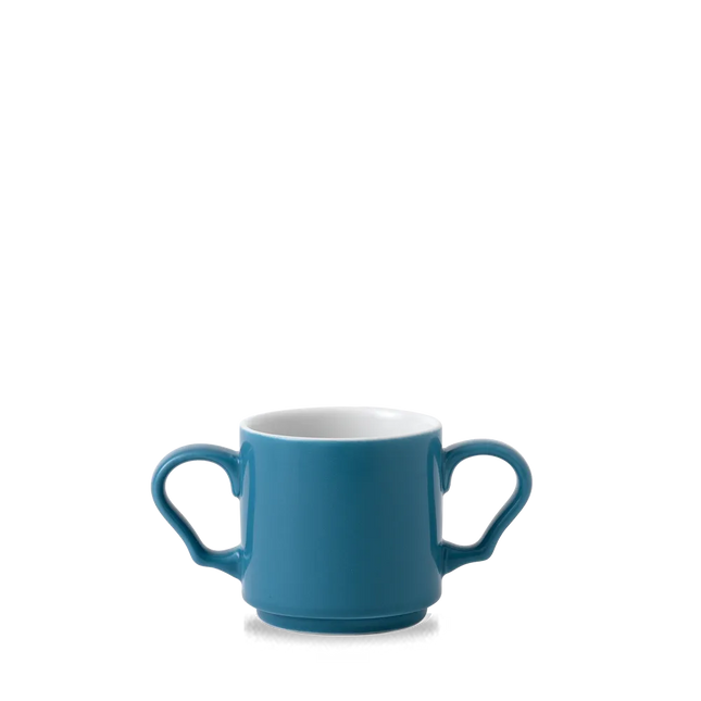 Blue Glaze Double Handled Mug 296ml 6/box
