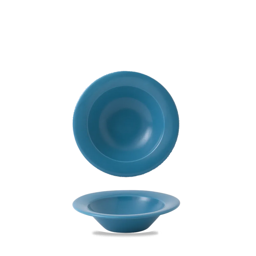 Blue Glaze Mid Rim Bowl 17cm 6/box