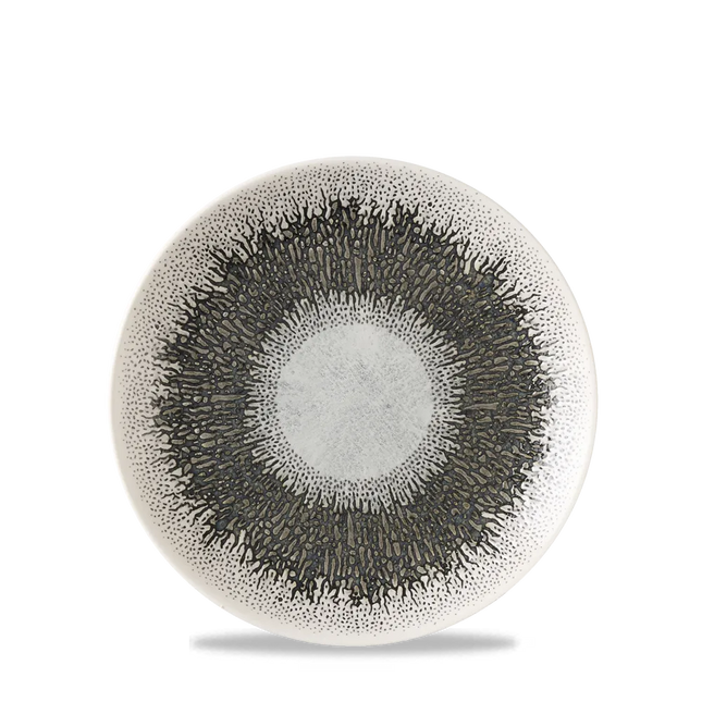 Studio Prints Fusion Black Evolve Coupe Plate 16.5 cm 12/box